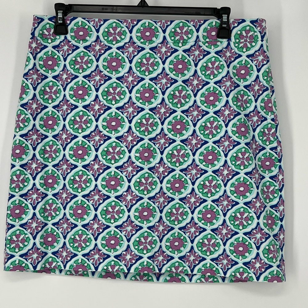 TALBOTS A LINE SKIRT COTTON SPANDEX FLATTERING,‎ FULLY LINED W/LEFT SIDE ZIPPER